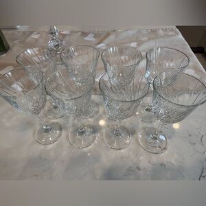 Vintage “Prince Evequ Torsade” Cordial Glasses by Val St. Lambert